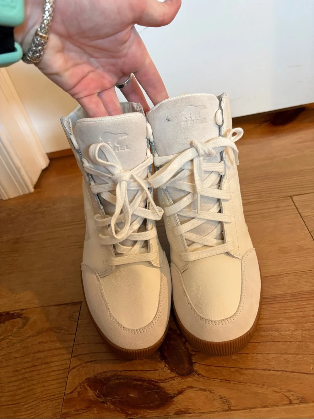 Sorel wedged sneakers